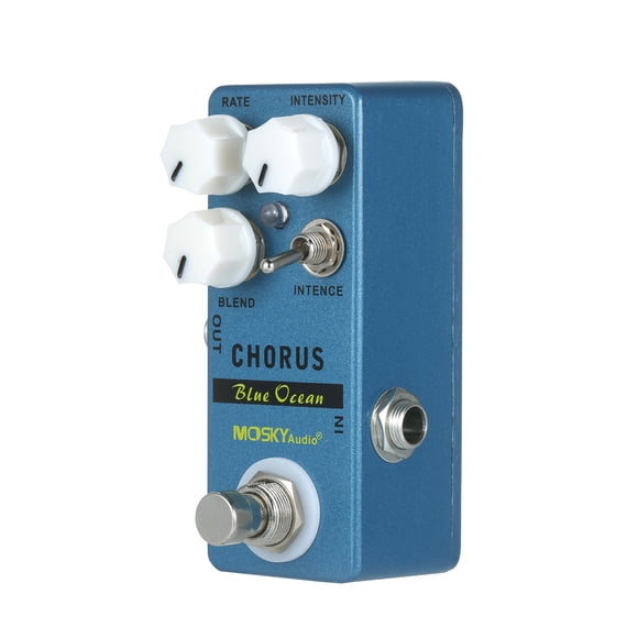 MOSKYaudio Blue Ocean Chorus Guitar Effect Pedal ChorusTrue Bypass Rate + Blend + Intensity + Intence