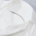 thumbnail image 3 of ZEHJUHAN Women's Solid Color Pleated Shirt Collar Long Sleeve Blouse Elegant Casual Office Shirt for Fall Spring White，L, 3 of 6