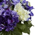 thumbnail image 3 of Nearly Natural Mixed Hydrangea Artificial Flowers with Vase, Blue, 3 of 5