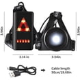 thumbnail image 3 of Luz para correr, luz corporal recargable USB de 3 modos con luz trasera y correa ajustable para corredores nocturnos, corredores, senderismo, camping, senderismo, 3 of 7