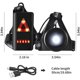 thumbnail image 3 of Luz para correr, luz corporal recargable USB de 3 modos con luz trasera y correa ajustable para corredores nocturnos, corredores, senderismo, camping, senderismo, 3 of 7