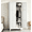 White, variant on SOLAURA Metal Armoire Wardrobe with 2 Drawers and 2 Doors, 71" Tall Freestanding Closet with Hanging Rod & Adjustable Shelf, Storage Cabinet for Bedroom, Laundry Room, or Living Room, White