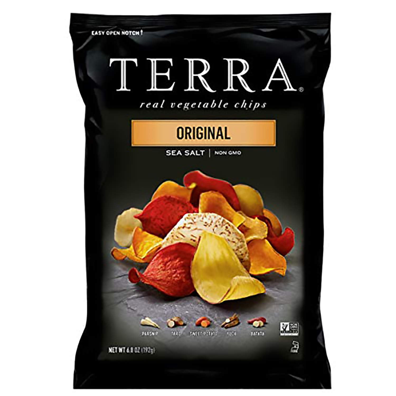 Terra Original Vegetable Chips with Sea Salt, 6.8 Oz (Pack of 12