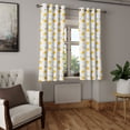 thumbnail image 2 of Ambesonne Yellow Flower Grommet Curtain, Autumn Florets, 50" x 54", Mustard Pale Grey, 2 of 6