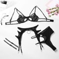 thumbnail image 2 of Gibobby Conjunto de lencería de encaje Conjunto de Liguero con Sujetador de Encaje, Lencería Elegante y Exquisita para Mujer para Noche de Bodas, Luna de Miel y Más(Negro, M), 2 of 4