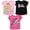 Pink / black, variant on Barbie Toddler Girls 3 Pack T-Shirts Toddler to Big Kid