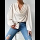 thumbnail image 5 of Blusas de Mujer con Cuello Vuelto, Larga, para Profesora, Oficina, Negocios, Elegantes, Informales Albaricoque L, 5 of 9