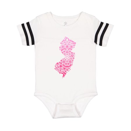 

Inktastic New Jersey Silhouette Mandala Gift Baby Boy or Baby Girl Bodysuit