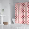 thumbnail image 2 of Red Strawberry Plants Pink Pattern Shower Curtain 84"x72" ,Bathroom Decorative Shower Curtains Set with 12 Hooks,Modern Waterproof Washable Shower Curtain, 2 of 6