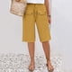 thumbnail image 1 of WILLBEST Pantalones Casuales para Mujer, Primavera Verano, Color Sólido, con Cordones, Bolsillos, Holgados, Pierna Ancha, Capri para Una Comodidad Elegante. Grande, 1 of 4