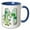Blue/White, variant on 3drose, Cute St Patricks Day Gnome Monogram Initial M, 15oz Mug