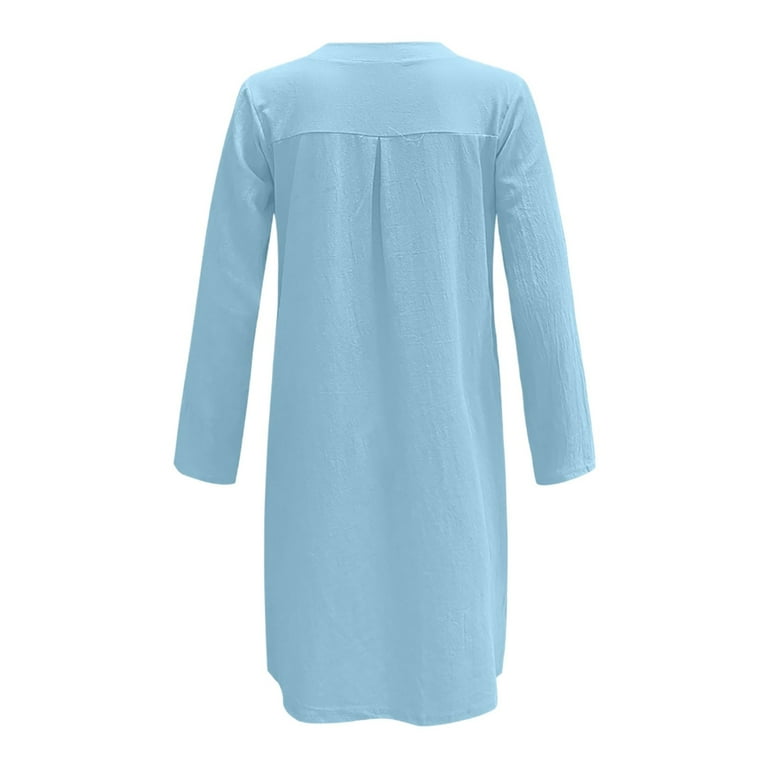 Women's Casual Dresses for Spring Summer and Fall - Elegant Button Down Design with Pockets for Home and Travel - Walmart.com Women's Casual Dresses for Spring Summer and Fall - Elegant Button Down Design with Pockets for Home and Travel - Walmart.com