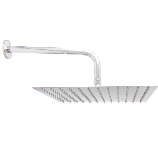 Regadera Cuadrada Idrop Tipo Lluvia 30 Cm Con Brazo Cromada