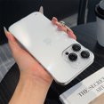 thumbnail image 1 of Transparent Ultra Thin Frameless Phone Case For iPhone 16 Pro Max 16 Plus 15 Pro Max Luxury Full Lens Plating Protection Cover Transparent For iPhone 15 Pro Max, 1 of 6