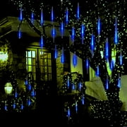 Meteor Shower Lights - 10 Tubes 540 LED Cascading Rain Lights, 20 Blue Falling Snow Effect for Christmas, Wedding, Garden Decor
