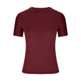 thumbnail image 2 of Tops for Women Short Sleeve Crew Neck Shirts Stretch Basic Casual T Shirts Slim Stretch Going out Tops, 2 of 4
