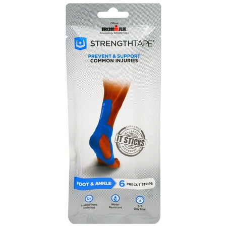 Strengthtape  Kinesiology Tape Kit  Foot   Ankle  6 Precut (Best Way To Tape An Ankle)