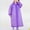01 Purple, variant on Freshbabe Kids Transparent Hooded Raincoat Waterproof Long Sleeve Full Button Rain Poncho With Drawstring Hood For School, Outdoor Play & Rainy Days