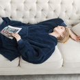 thumbnail image 3 of Sudadera con capucha de gran tamaño, manta de forro polar de doble cara, para uso diario, para parejas, hombres y mujeres., 3 of 5