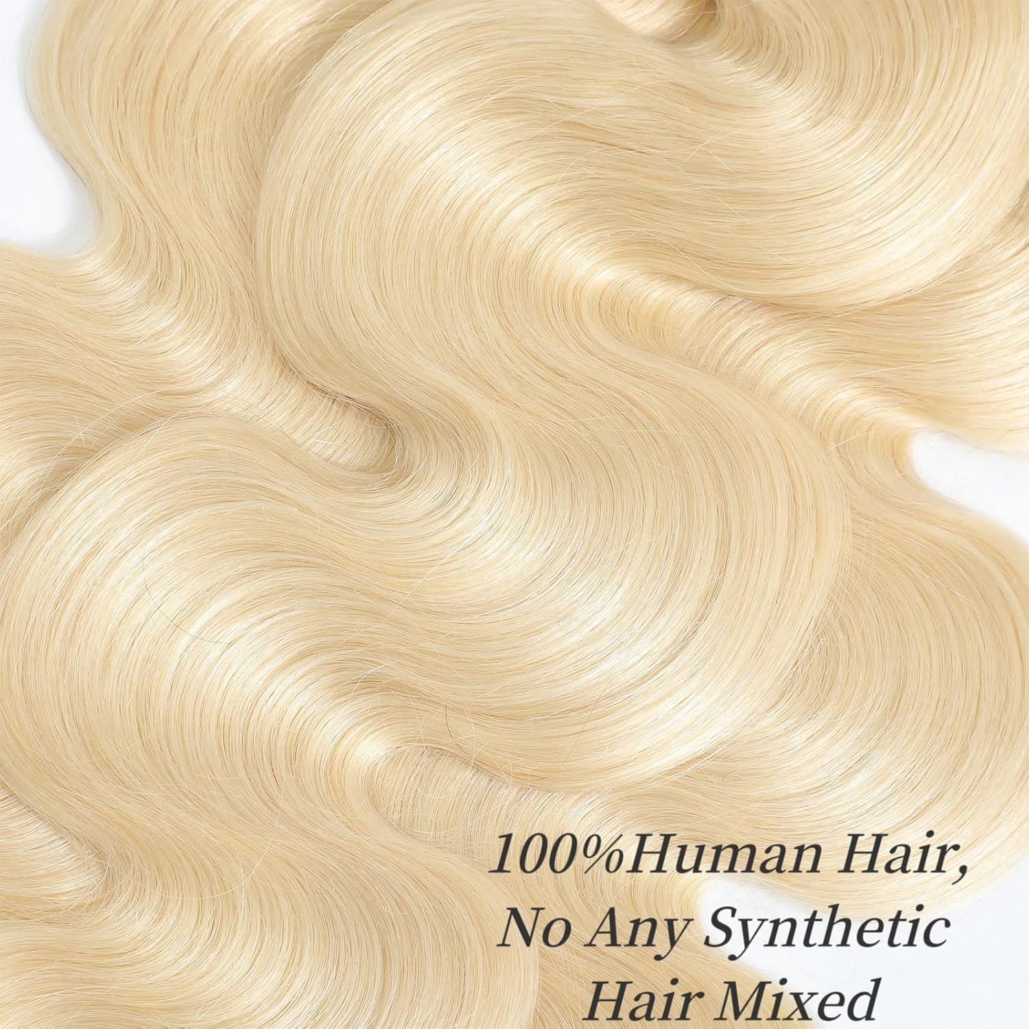 613 Bundles Blonde Bundles Human Hair 14 Inch 613 Body Wave Real Hair Bundle 16A 100% Unprocessed Brazilian Undyed Perm Single Bundle No Tangles No Shedding