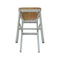 thumbnail image 5 of International Concepts Wood Cross Back Bar Height Stool - 30" Seat Height - Distressed Hickory/Stone, 5 of 10