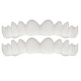 thumbnail image 3 of 2Pcs/Set Comfort Fit Flex White Fake Teeth Cover Top Veneer Denture Dental Kit, 3 of 3
