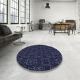thumbnail image 4 of Ahgly Company Machine Washable Indoor Rectangle Transitional Deep Periwinkle Purple Area Rugs, 7' x 9', 4 of 7