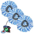 thumbnail image 1 of Repuesto de cabezal para mopa Nuorest, paquete de 3, mopa giratoria de microfibra, 1 of 7
