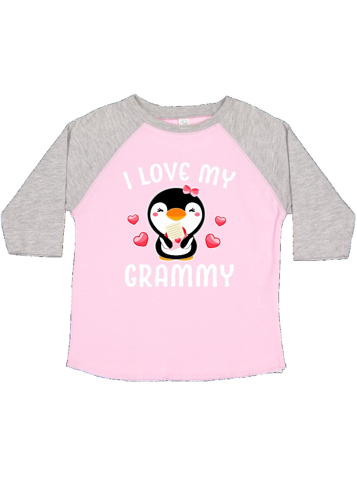 inktastic I Love My Grammy with Cute Penguin and Hearts Toddler T-Shirt
