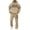 Khaki, variant on Men’s Sweatsuit Set Big and Tall Pullover Warm Hooded Sweatsuit Sweat Outfit Set Loose Fit Men Sport Suit Elastic Waistband Streetwear