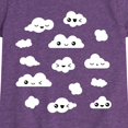 thumbnail image 3 of Instant Message - Kawaii Clouds Fitted Short Sleeve Graphic T-Shirt, 3 of 6