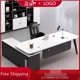thumbnail image 2 of Home Small Office Desk L Shaped Vanity Minimalist Free Shipping Corner Computer Desk Unusual Reading Escritorio Office Furniture My Lux Decor Round, 2 of 30