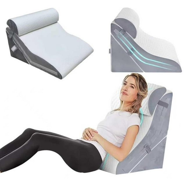 Almohada de cuña para Dormir,Almohada de Cuña Ortopédicas,Almohada Cuña Ajustables para Dormir 20 en 1 Después de la cirugía,Alivio del Dolor de Cuello,Espalda y Piernas,Reflujo ácido