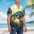 thumbnail image 5 of Haiem Watercolor Turtle3 Printed Hawaiian Shirt for Men - Men’s Casual Beach Summer Shirts - Stretch Fabric with Modern Fit-Large, 5 of 9