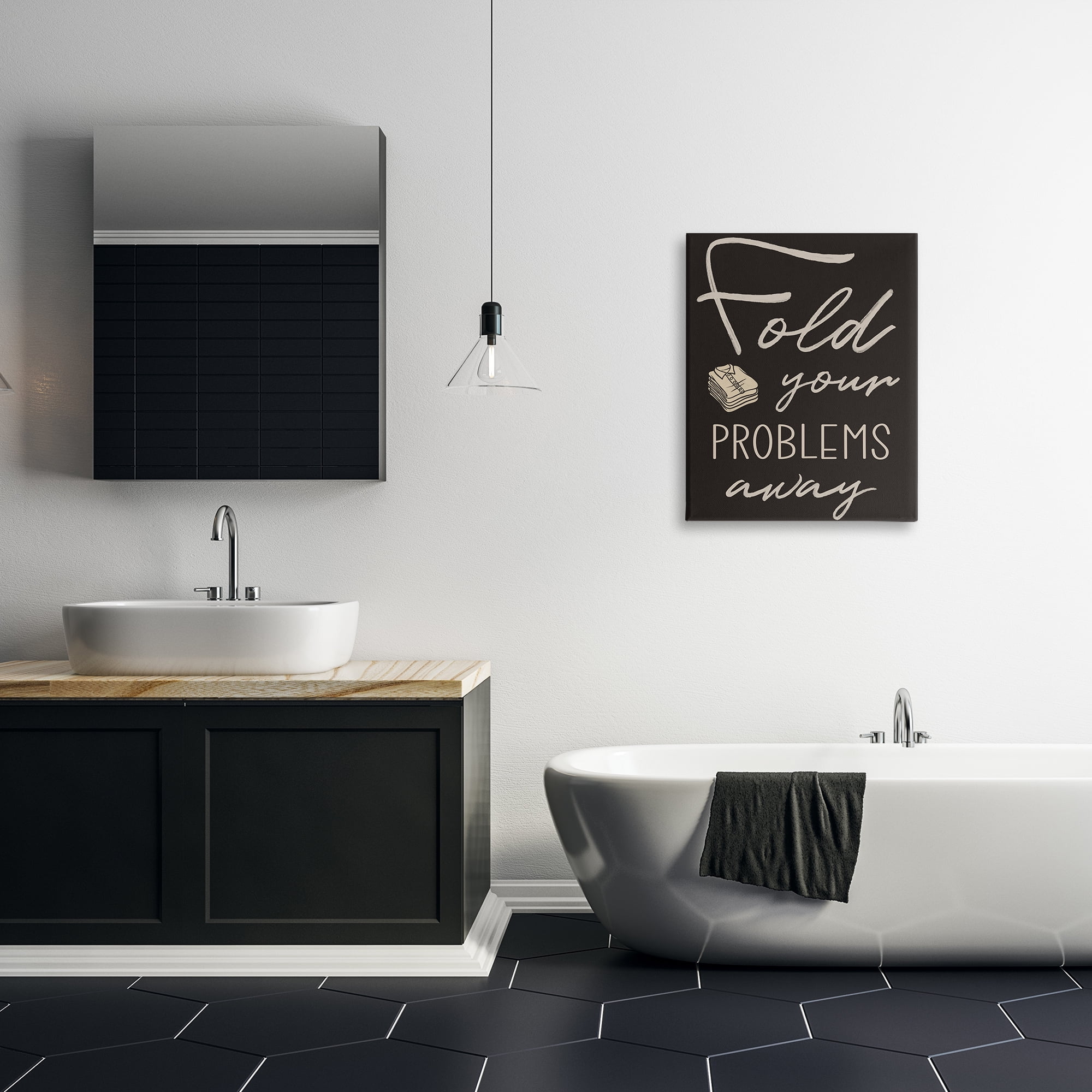 Fold Your Problems Away Canvas Wall Art, design by Marcus Prime