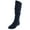 Black, variant on White Mountain Women's Leto Slouchy Flat Knee-High Riding Boots