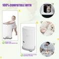 thumbnail image 4 of Diaper Pail Refills Increased 12% length Compatible with Dekor Plus Diaper Pails Baby Powder Scent Holds up to 2552 Diapers (4 Pack), 4 of 6