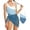 Blue, variant on RTKFRFLM Girls One Piece Swimsuit Color Block Splicing One Shoulder Cut Out Mesh Bathing Suit Fashionable Swimwear for Big Kids Beach Summer Pool Navy 11-12 Years