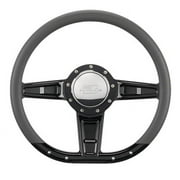 Billet Specialties Steering Wheel Camber D-Shaped 14in Black