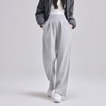 thumbnail image 7 of Maternity Clothing Women Over The Belly Wide Leg Pants with Pockets Pleated Soft Cozy Casual Pregnancy Trouser (XL, Gray), 7 of 7