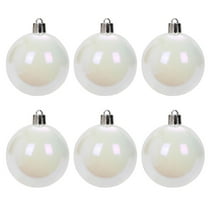 Christmas Iridescent Ornaments,Clear Plastic Bubbles Hanging Filled Ornaments,Christmas DIY Hanging Rainbow Ball 3 Different Sizes for Xmas Tree Wedding Party Birthday Home Decor,6 Pcs,1.8",5cm