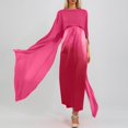 thumbnail image 2 of asddcavvf Robes pour Femmes, Robe Musulmane à Col Rond, Ample, Mi-Longue, en Chiffon, 2 of 9