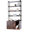 thumbnail image 1 of Cat Litter Box Enclosure Wooden Litter Box Furniture Hidden with 4 Shelves, 1 of 6