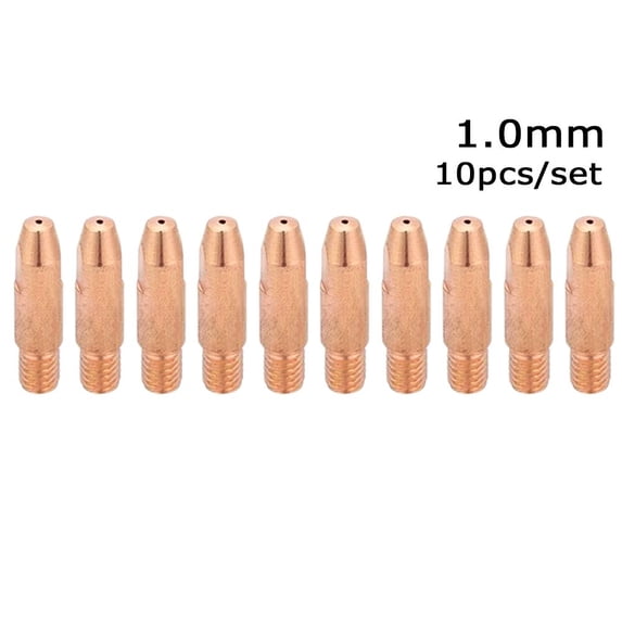 10pcs M6*28mm Welder Accessory Copper for MB24KD 24KD Torch Consumables Soldering Tool Conductive Contact Tips MIG Welding Nozzle 1.0MM 10PCS FOR 24KD