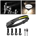 thumbnail image 3 of Linterna frontal LED COB, linterna frontal recargable por USB, linterna frontal para , resistente , luz para , linterna fr Zulema COB faro, 3 of 8