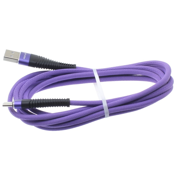 6ft USB Cable Purple for Samsung Galaxy S20/S21/S22/Plus/Ultra/FE - Type-C Charger Cord Power Wire USB-C Long