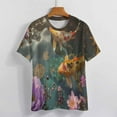 thumbnail image 3 of Lucky Koi Fish Lotus Leaf T Shirts Basic T-Shirt Short Sleeve Ladies Tee Shirt Summer Graphic Clothing, 3 of 6