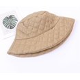thumbnail image 4 of LinYooLi Women Winter Bucket Hat Adjustable Down Quilted Plaid Cap Warm Fisherman Hat, 4 of 4