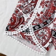 thumbnail image 5 of shoper 2T Girl's 2 Piece Outfit Paisley Hanky Hem Cami Spaghetti Top with Boho Shorts Set Toddler Girls Summer Outfits Red 9M, 5 of 6