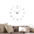 thumbnail image 3 of Gustave Frameless DIY Modern Large Wall Clock Sticker Mirror Surface Silent Home Decoration for Living Room Bedroom Office "Silver", 3 of 6